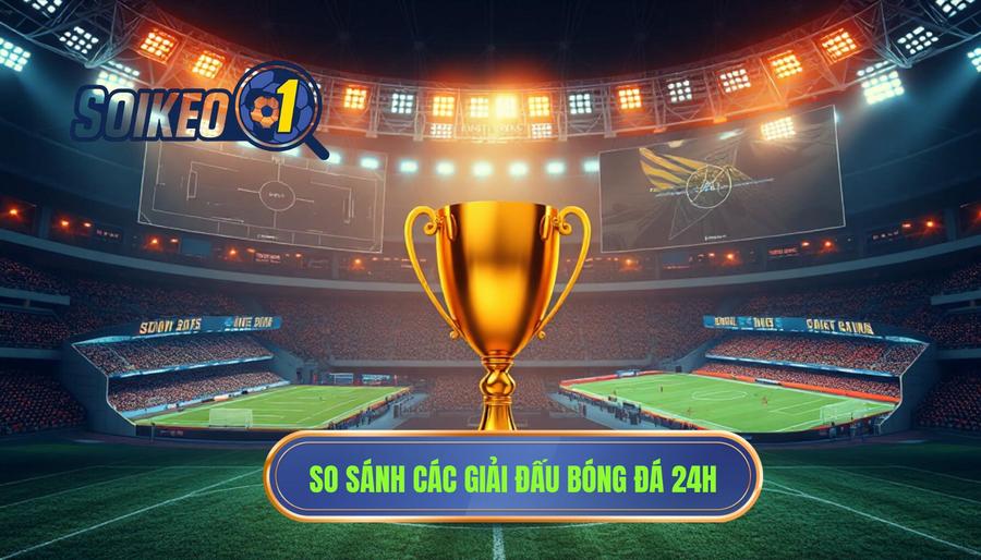 So sánh các giải đấu bóng đá 24h